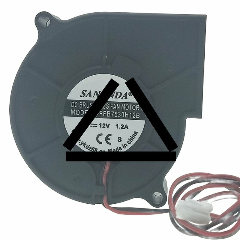 SANONDA KFFB7530H12B 12V 1.2A 2 Wires DC Brushless Blower Cooling Fan