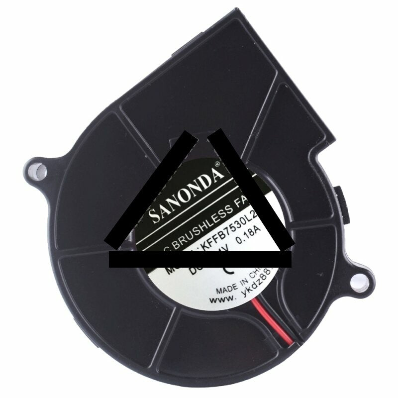 SANONDA KFFB7530L24B DC 24V 0.18A 2 Wires Brushless Blower Cooling Fan