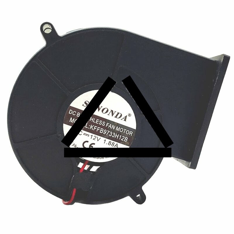 SANONDA KFFB9733H12B DC 12V 1.88A 2 Wires Brushless Blower Cooling Fan