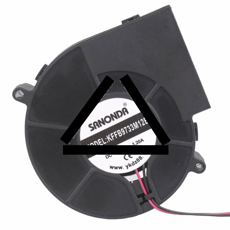 SANONDA KFFB9733M12B DC 12V 1.20A 2 Wires Blower Cooling Fan