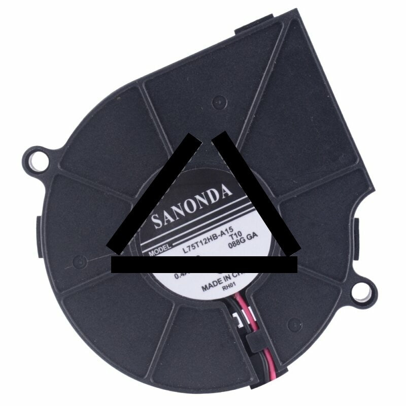 SANONDA L75T12HB-A15 DC 12V 0.4A 2 Wires Blower Cooling Fan