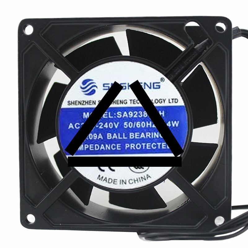 SANSHENG SA9238B2H AC 220-240V 0.09A 14W 9238 Axial Ball Bearing Cooling Fan