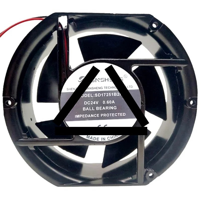 SANSHENG SD17251B2H 24V 0.60A Ball Bearing Impedance Protected Cooling Fan