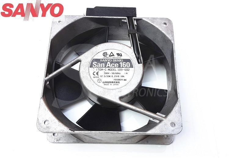 Sanyo 109-602 16050 160mm 16cm 37.5/33W 200V inverter server axial cooling fans