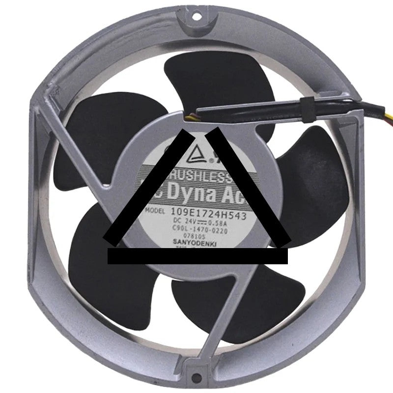 Sanyo 109E1724H543 24V 0.58W DC Brushless 2 / 3 Wires Cooling Fan