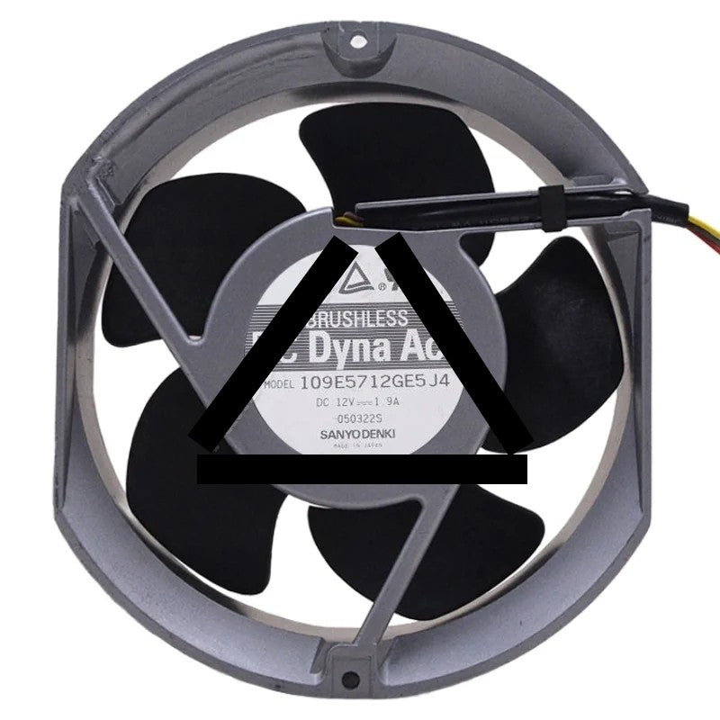 Sanyo 109E5712GE5J4 DC 12V 1.9A 3 Wires Axial Cooling Fan