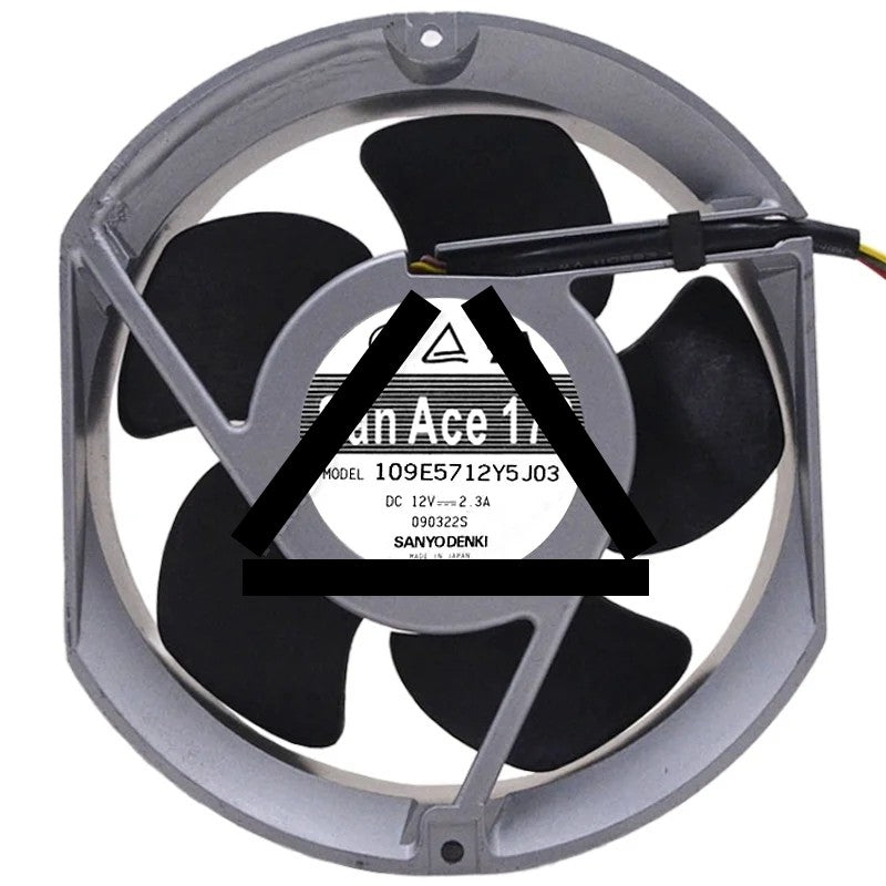 Sanyo 109E5712Y5J03 DC 12V 2.3A 3 Wires Axial Cooling Fan