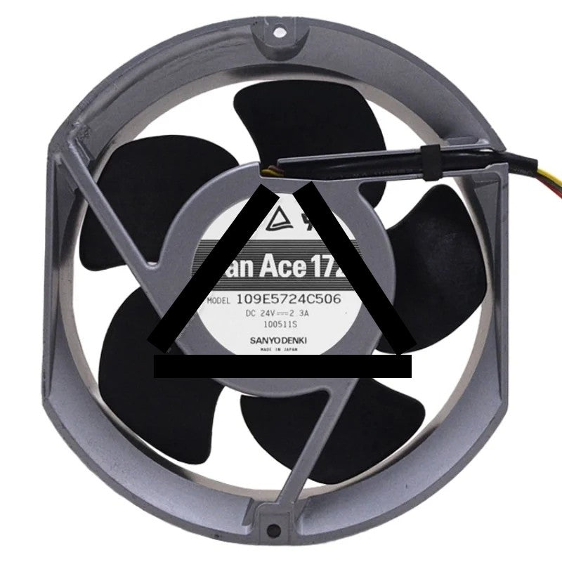 Sanyo 109E5724C506 DC 24V 2.3A 3 Wires Axial Cooling Fan