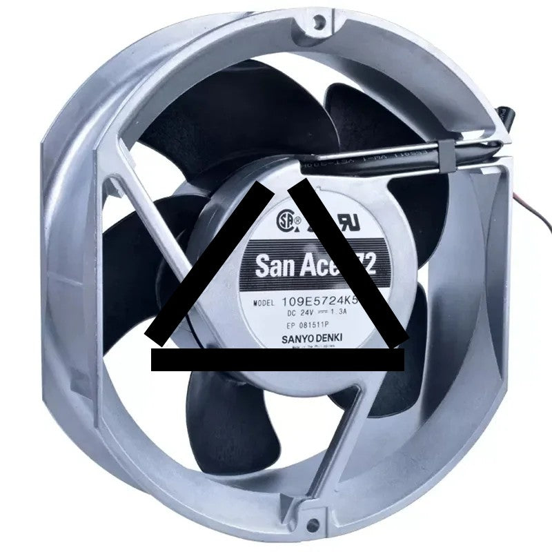Sanyo 109E5724K502 DC 24V 1.3A 2 Wires Axial Cooling Fan