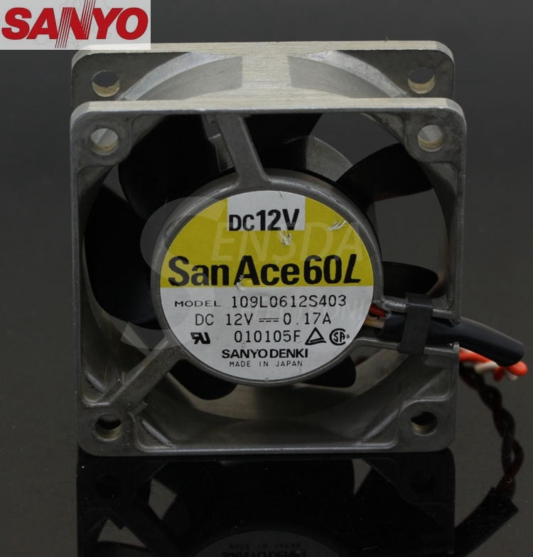 SANYO 109L0612S403 6025 60mm 6cm DC 12V metal frame server inverter axial cooling fans