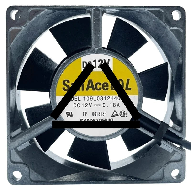 Sanyo 109L0812H401 DC 12V 0.18A 3 Wires Axial Cooling Fan