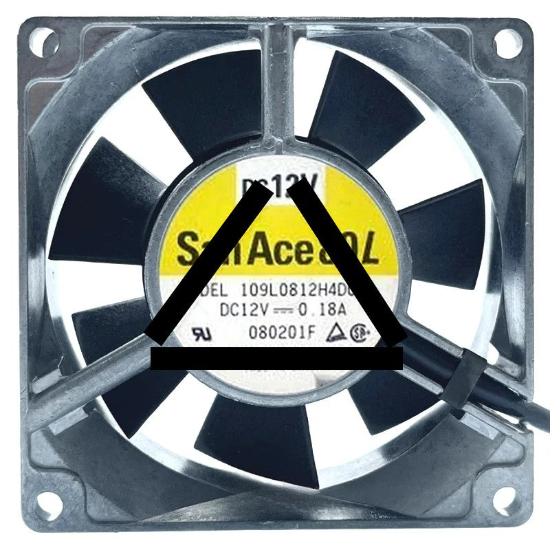 Sanyo 109L0812H4D05 DC 12V 0.18A 3 Wires Axial Cooling Fan