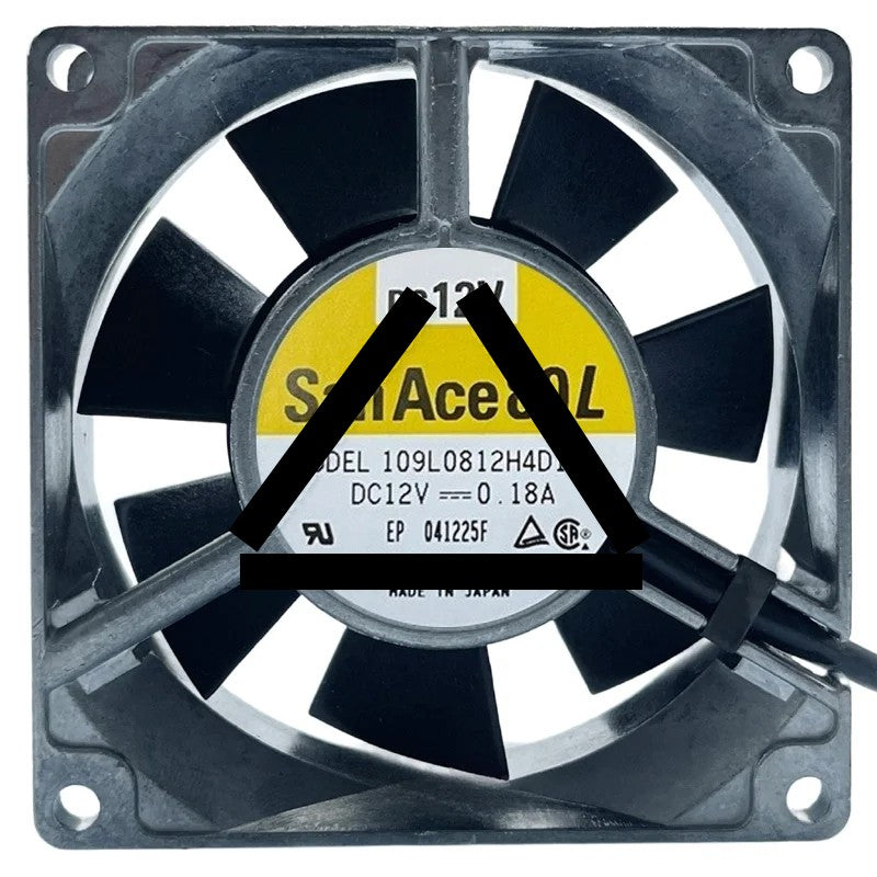 Sanyo 109L0812H4D10 DC 12V 0.18A 3 Wires Axial Cooling Fan