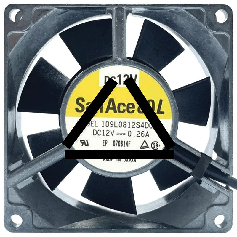 Sanyo 109L0812S4D04 DC 12V 0.26A 3 Wires Axial Cooling Fan