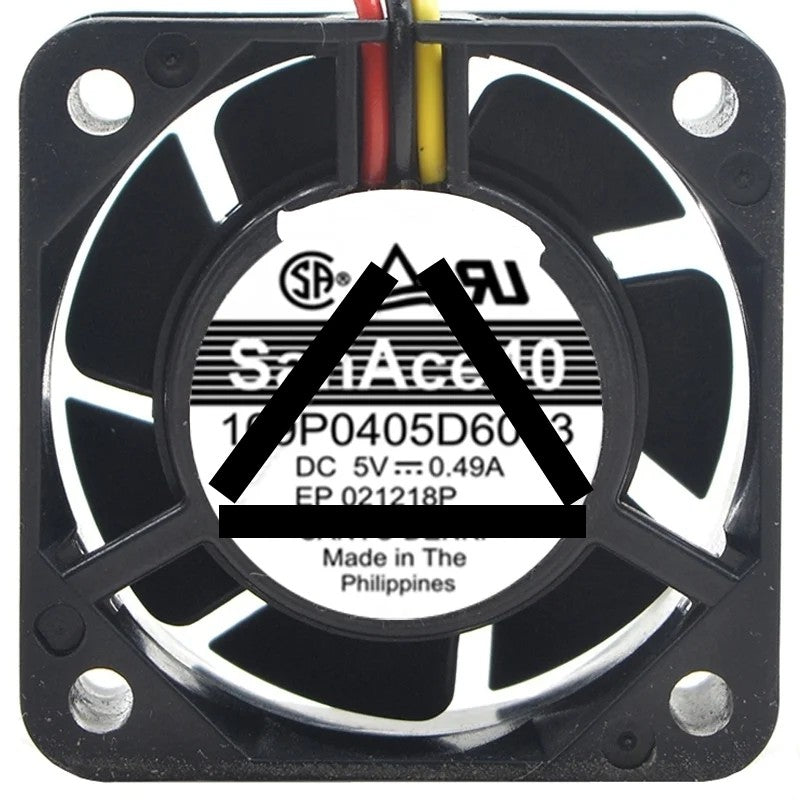 Sanyo 109P0405D6033 DC 5V 0.49A 3 Wires Axial Cooling Fan