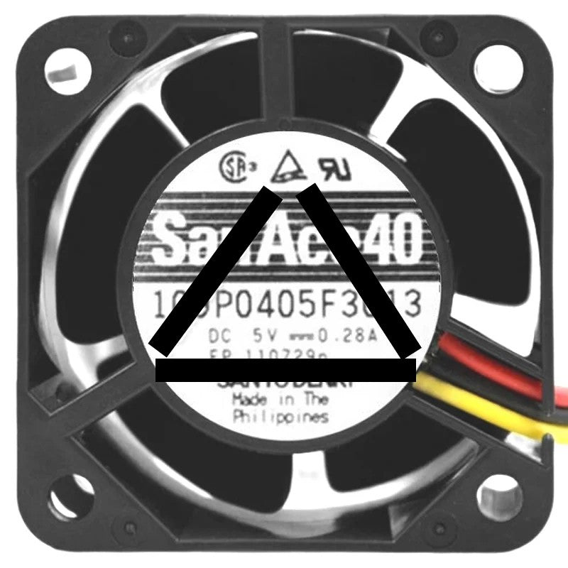 Sanyo 109P0405F3013 DC 5V 0.28A 3 Wires Axial Cooling Fan