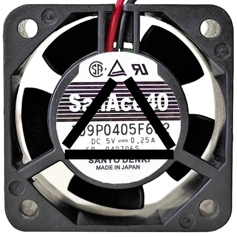 Sanyo 109P0405F602 5V 0.25A 2 Wires Axial Cooling Fan