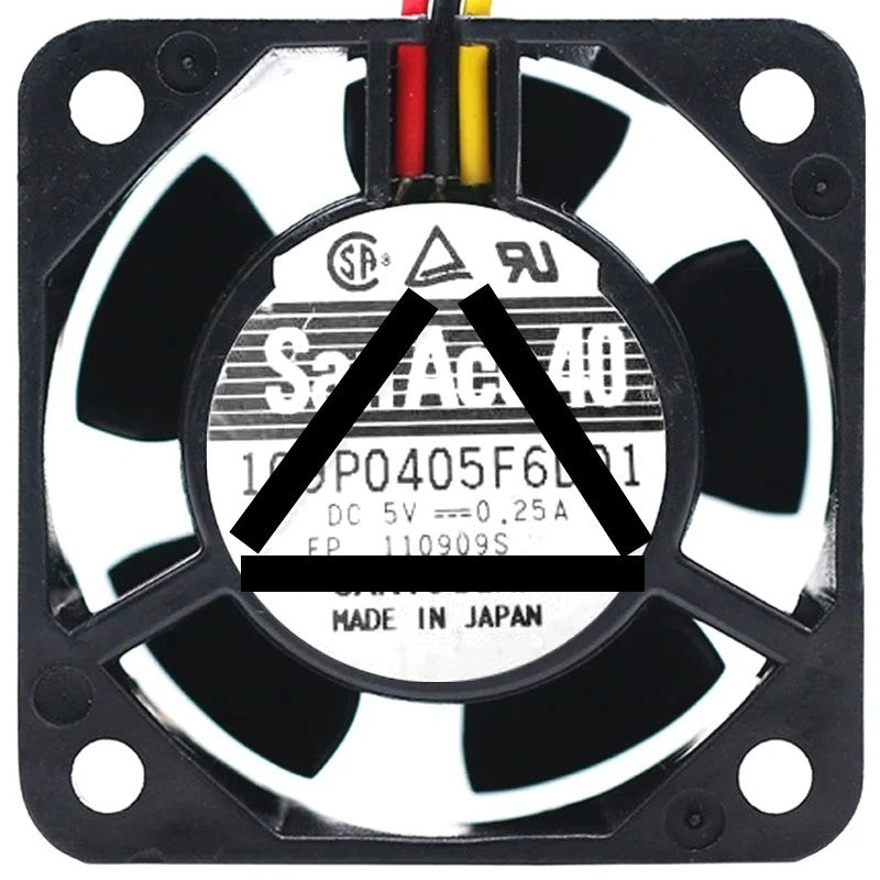 Sanyo 109P0405F6D01 DC 5V 0.25A 3 Wires Axial Cooling Fan