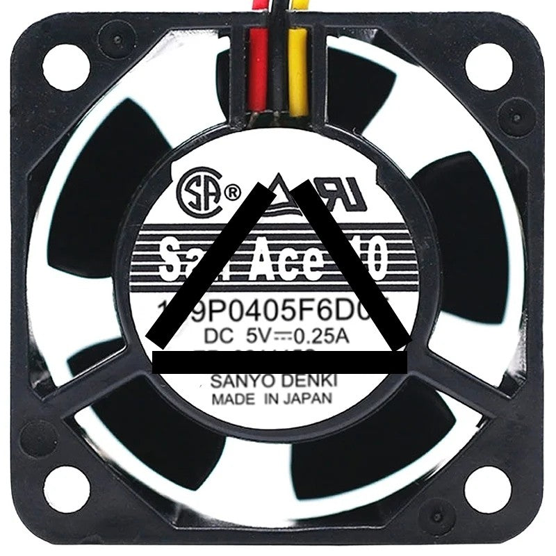 Sanyo 109P0405F6D05 DC 5V 0.25A 3 Wires Axial Cooling Fan