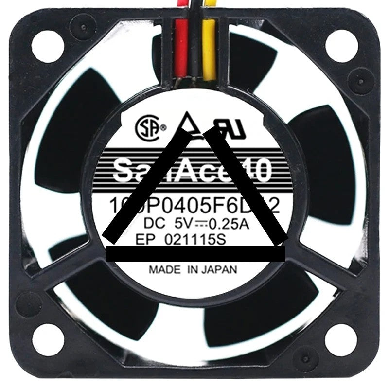 Sanyo 109P0405F6D12 DC 5V 0.25A 3 Wires Axial Cooling Fan