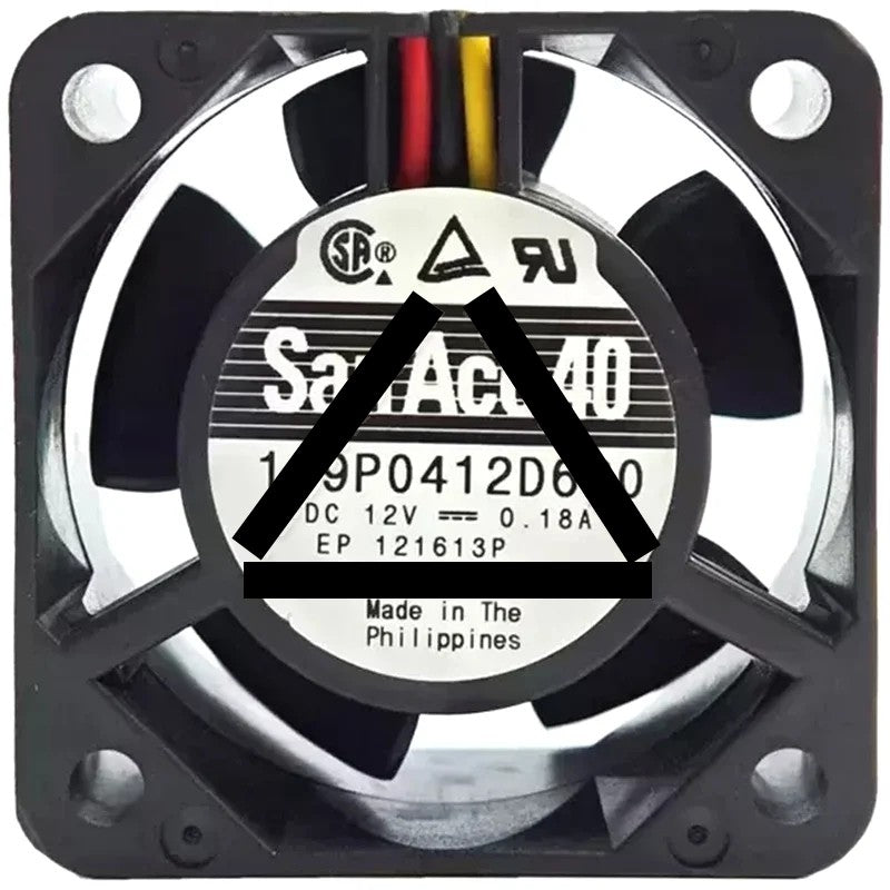 Sanyo 109P0412D620 DC 12V 0.18A 3 Wires Axial Cooling Fan
