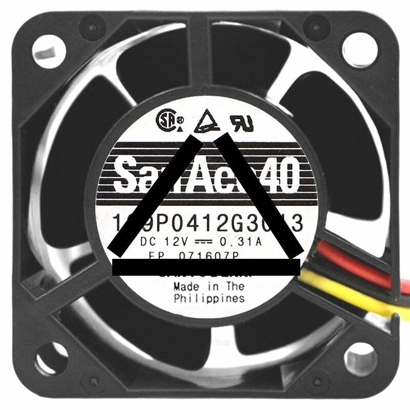 Sanyo 109P0412G3013 12V 0.31A 2 / 3 Wires Cooling Fan
