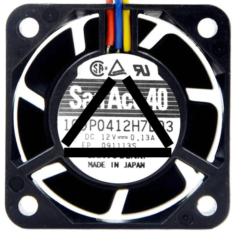 Sanyo 109P0412H7D03 DC 12V 0.13A 3 Wires Axial Cooling Fan