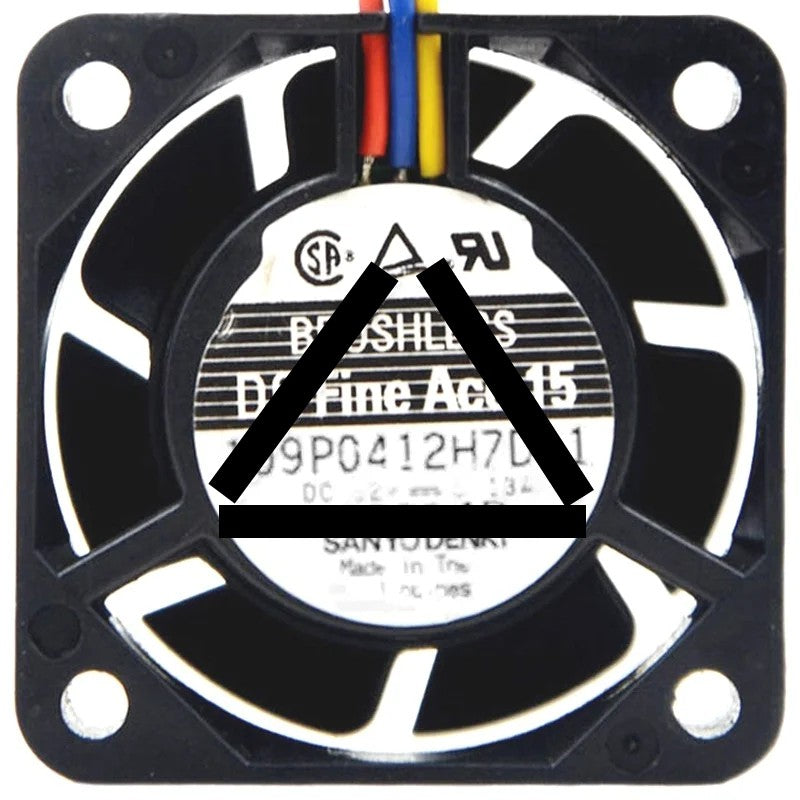 Sanyo 109P0412H7D11 12V 0.13A DC Brushless 3 Wires Axial Cooling Fan
