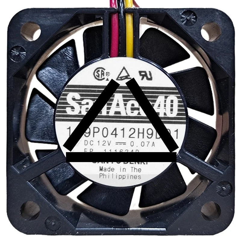 Sanyo 109P0412H9D01 DC 12V 0.07A 3 Wires Axial Cooling Fan