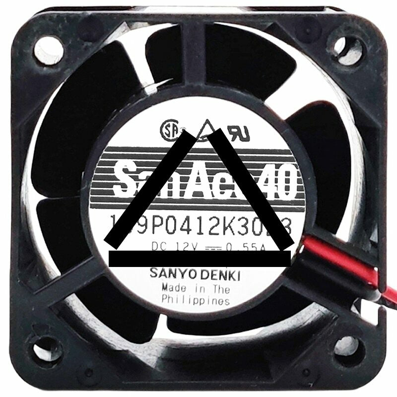 Sanyo 109P0412K3023 12V 0.55A 2 / 3 Wires Axial Cooling Fan