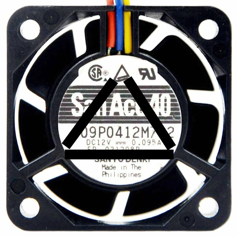 Sanyo 109P0412M732 12V 0.095A 3 Wires Axial Cooling Fan