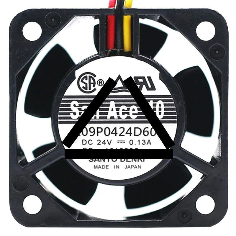 Sanyo 109P0424D601 DC 24V 0.13A 3 Wires Axial Cooling Fan