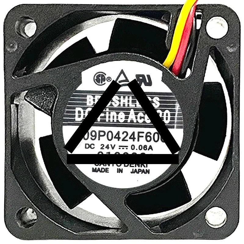 Sanyo 109P0424F606 24V 0.06A DC Brushless 3 Wires Axial Cooling Fan