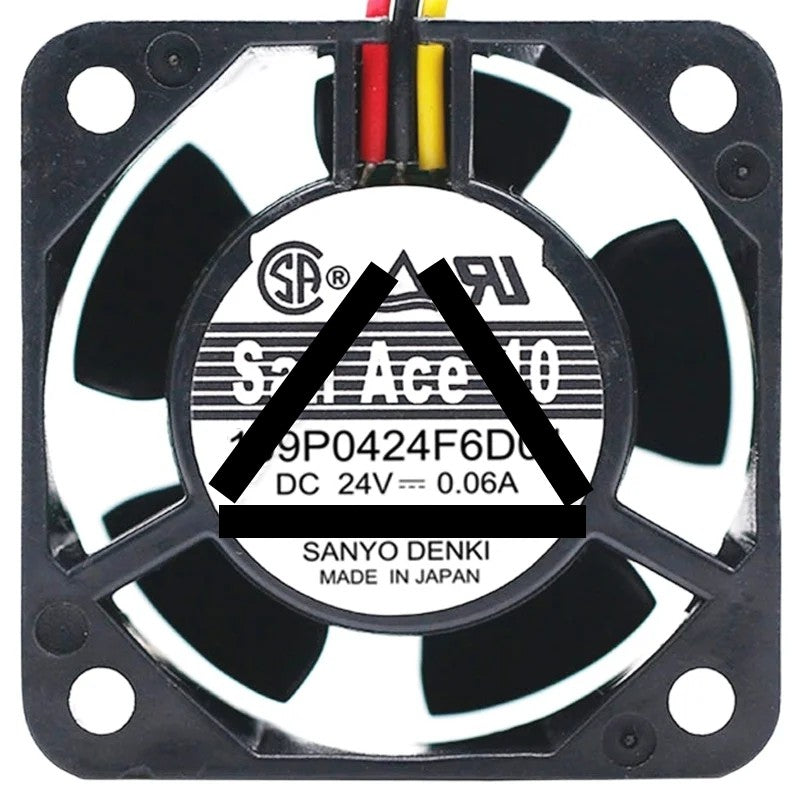 Sanyo 109P0424F6D01 DC 24V 0.06A 3 Wires Axial Cooling Fan