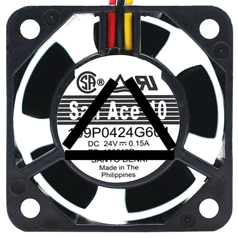 Sanyo 109P0424G604 DC 24V 0.15A 3 Wires Axial Cooling Fan