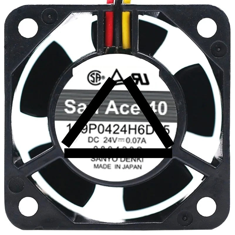 Sanyo 109P0424H6D05 DC 24V 0.07A 3 Wires Axial Cooling Fan