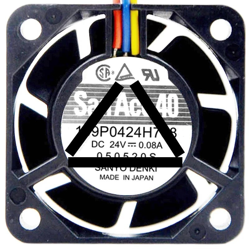 Sanyo 109P0424H738 DC 24V 0.08A 3 Wires Axial Cooling Fan