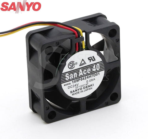 SANYO 109P0424H7D01 4015 4cm 40mm DC 24V 0.08A radiator equipment cooling axial fans