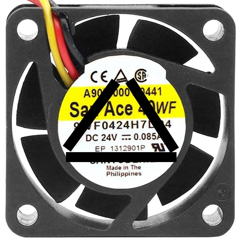 Sanyo 109P0424H7D04 A90L-0001-0441 24V 0.085A 3 Wires Cooling Fan