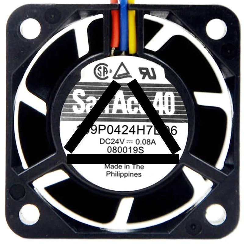 Sanyo 109P0424H7D06 DC 24V 0.08A 3 Wires Axial Cooling Fan