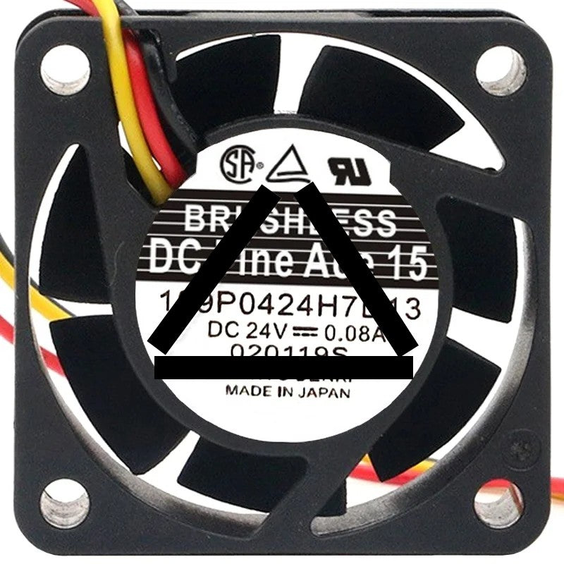 Sanyo 109P0424H7D13 24V 0.08A DC Brushless 3 Wires Axial Cooling Fan