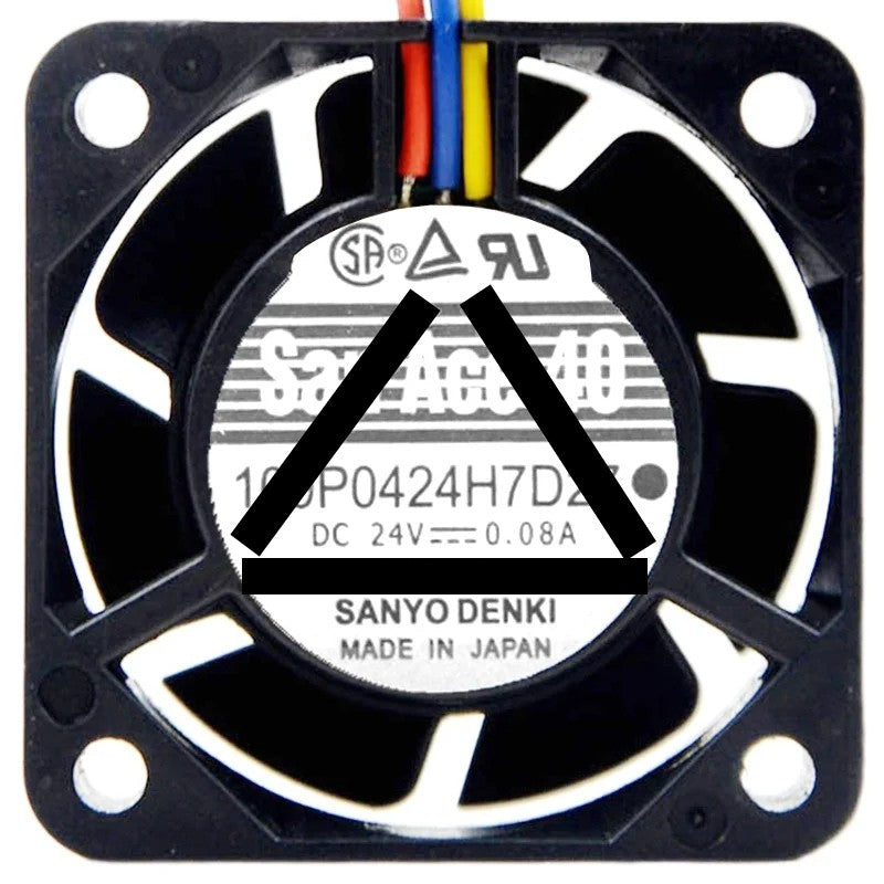 Sanyo 109P0424H7D27 24V 0.08A 3 Wires Axial Cooling Fan
