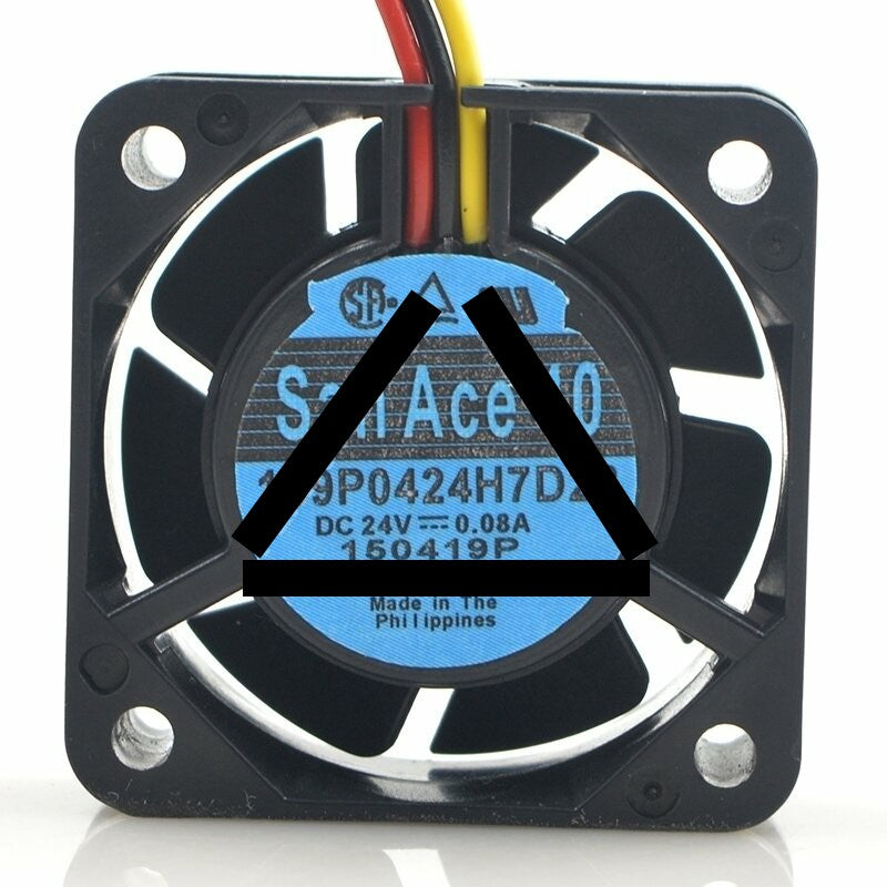 SANYO 109P0424H7D28 DC 24V 0.08A 3 Wires Axial Cooling Fan