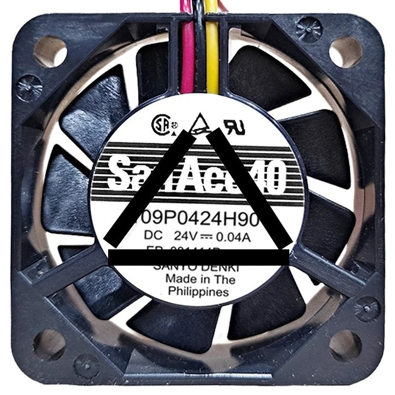 Sanyo 109P0424H901 DC 24V 0.04A 3 Wires Axial Cooling Fan