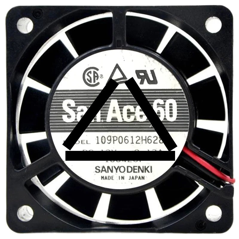 Sanyo 109P0612H628 12V 0.13A 2 Wires Axial Cooling Fan