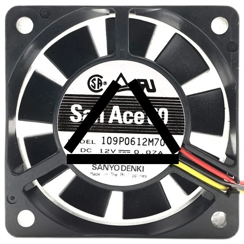 Sanyo 109P0612M701 12V 0.07A 3 Wires Axial Cooling Fan