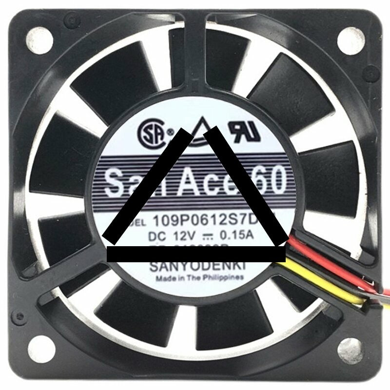 Sanyo 109P0612S7D01 12V 0.15A 2 / 3 Wires Cooling Fan