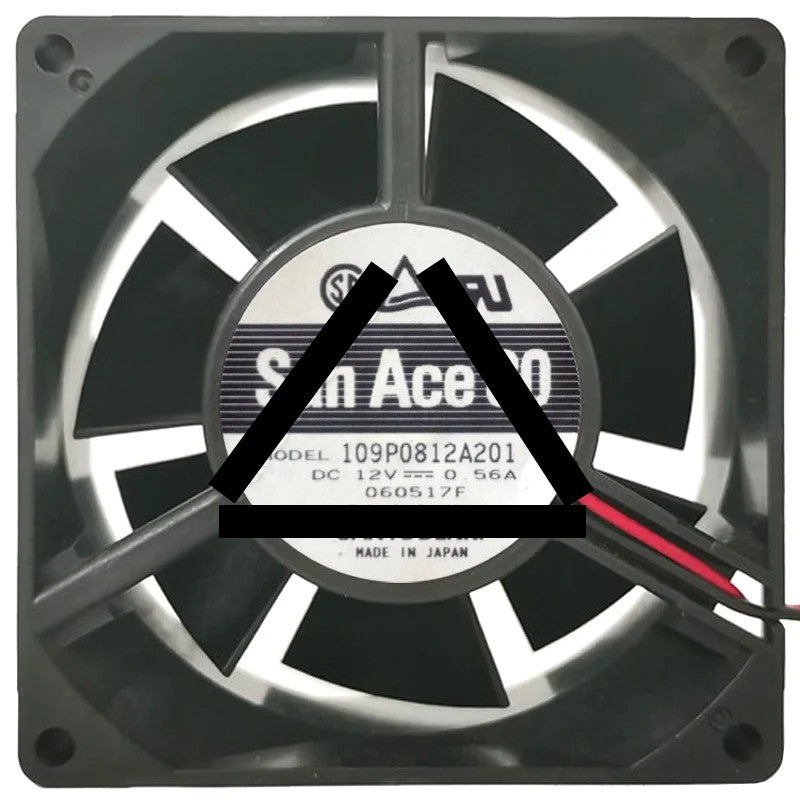Sanyo 109P0812A201 DC 12V 0.56A 2 Wires Axial Cooling Fan
