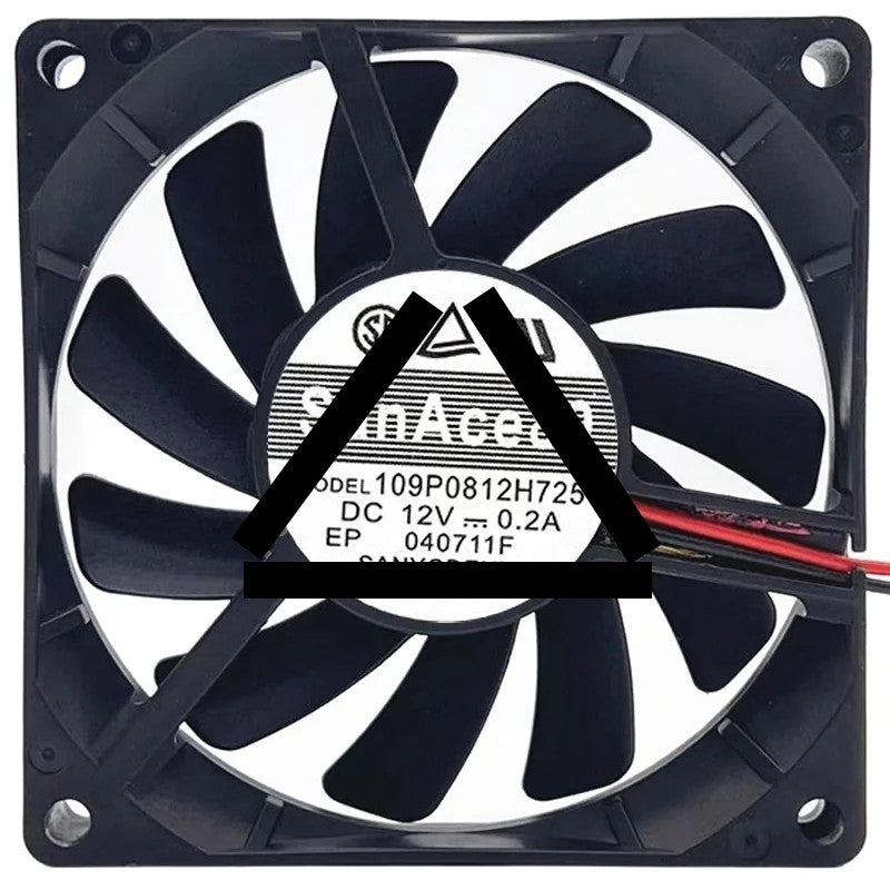 Sanyo 109P0812H725 12V 0.2A 2 / 3 Wires Axial Cooling Fan