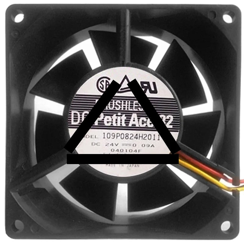 Sanyo 109P0824H2011 24V 0.09A DC Brushless 3 Wires Axial Cooling Fan